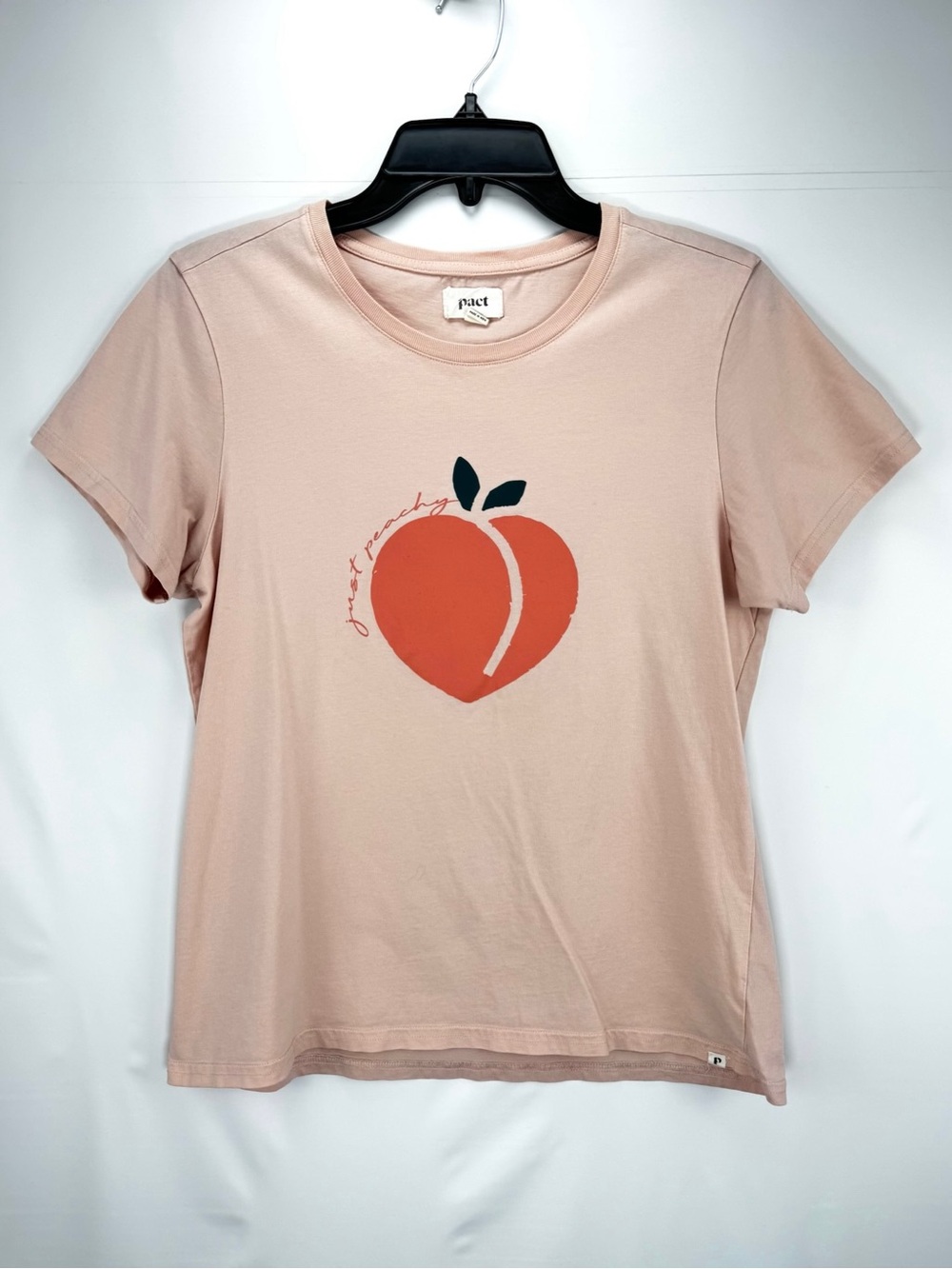 Pact “Just Peachy” Graphic Short Sleeve Tee - Dusty Pink & Coral